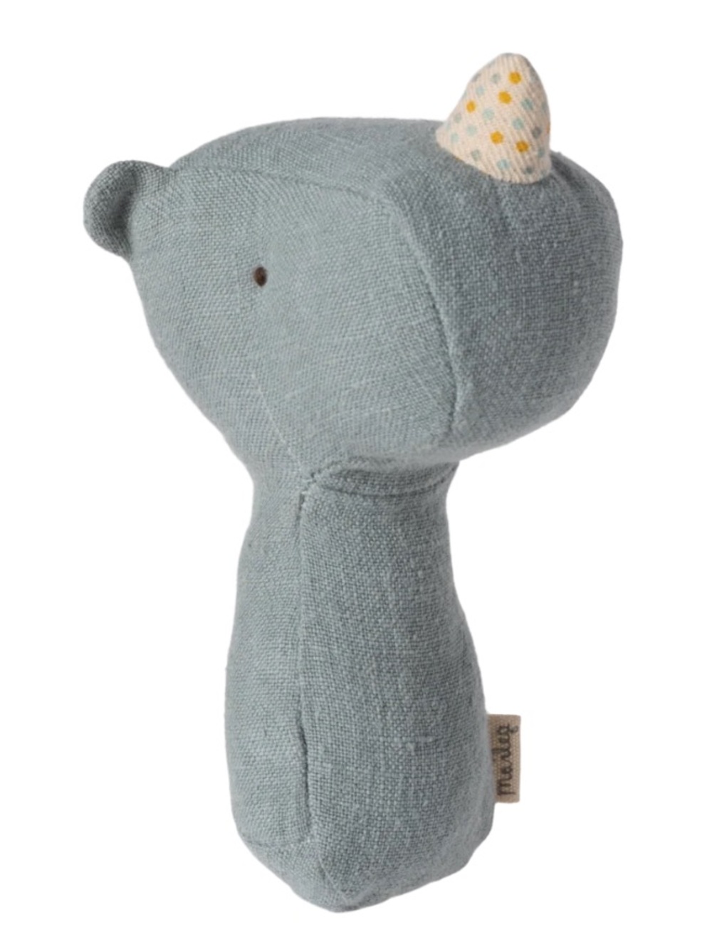 Maileg Lullaby Friends Rhino rattle - Dusty blue